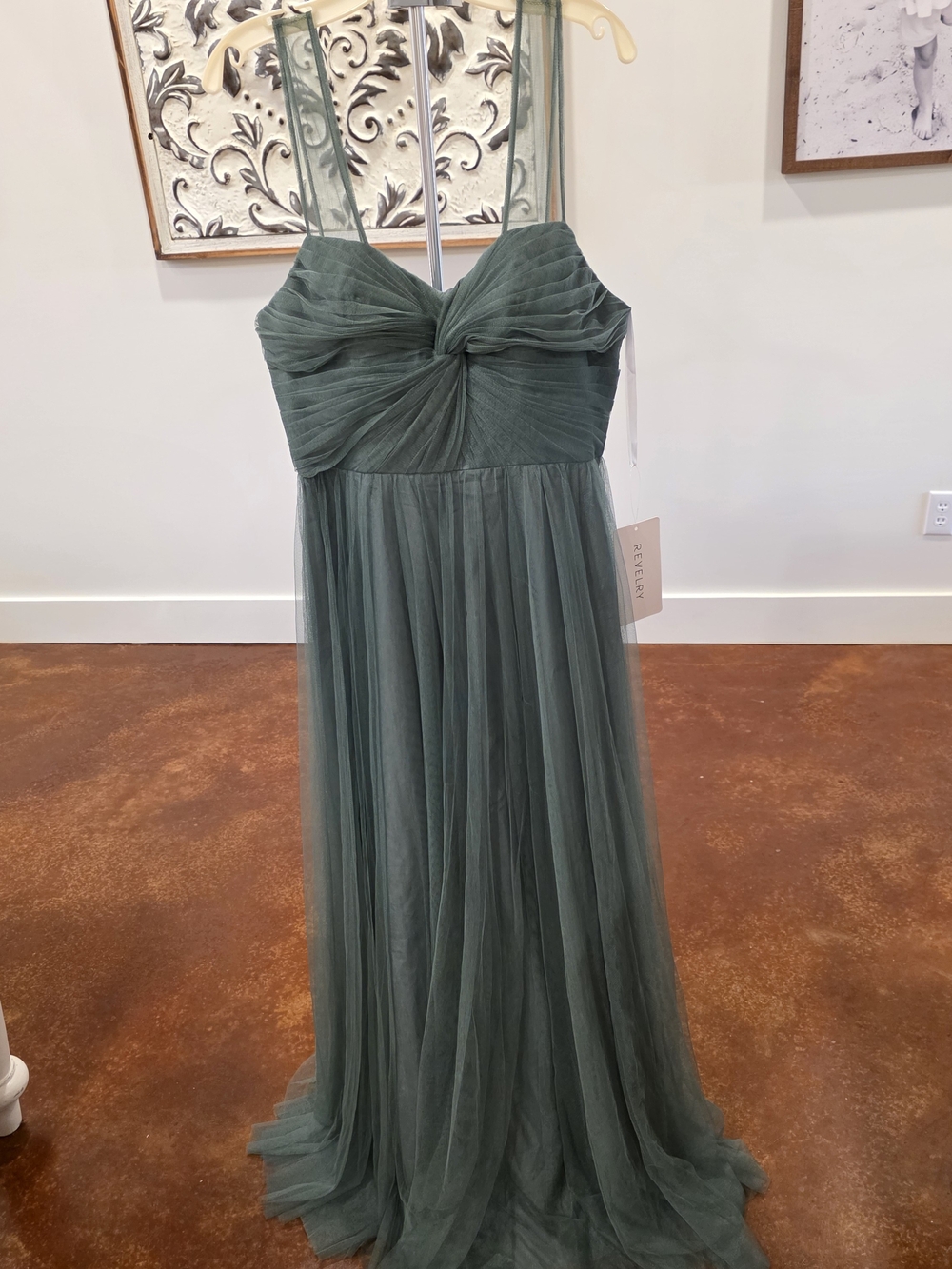 NWT Revelry Pippa Tulle Dress Bridesmaid Dress Green Size 10
